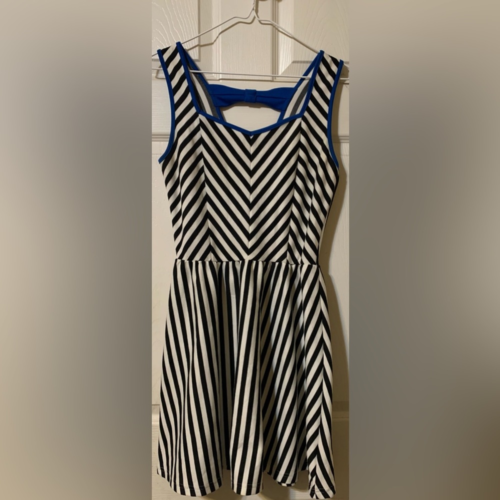 Black and White Striped Dress